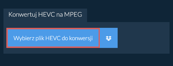 Konwertuj HEVC na MPEG