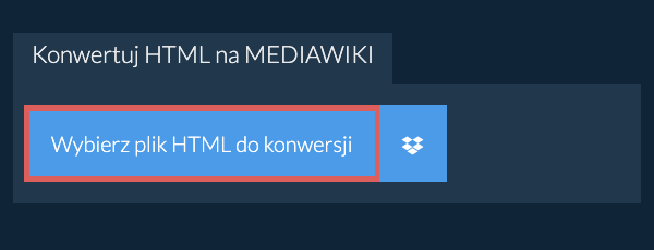 Konwertuj HTML na MEDIAWIKI