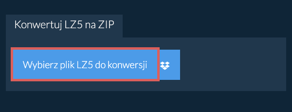 Konwertuj LZ5 na ZIP