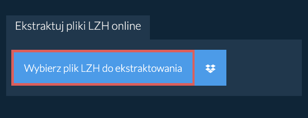 Ekstraktuj pliki LZH online