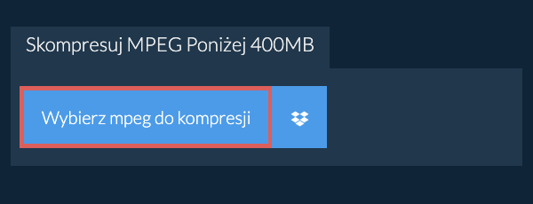 Skompresuj mpeg Poniżej 400MB
