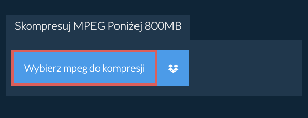 Skompresuj mpeg Poniżej 800MB