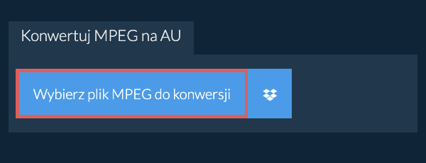 Konwertuj MPEG na AU
