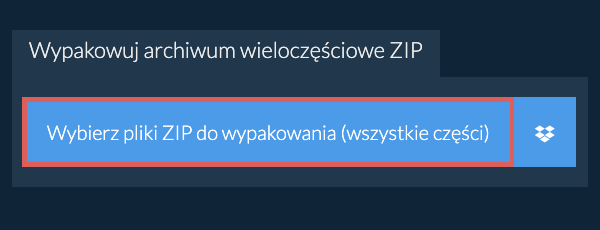 Ekstraktuj pliki ZIP online