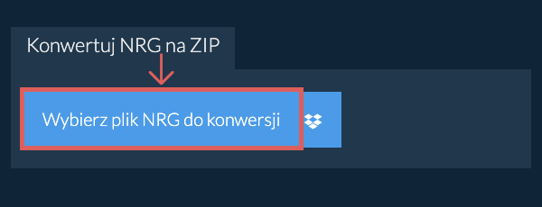 Konwertuj NRG na ZIP