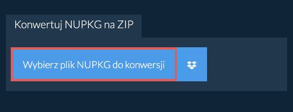 Konwertuj NUPKG na ZIP