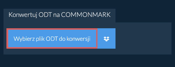 Konwertuj ODT na COMMONMARK