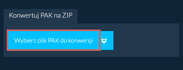 Konwertuj PAK na ZIP