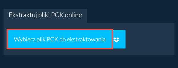 Ekstraktuj pliki PCK online
