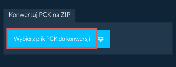 Konwertuj PCK na ZIP