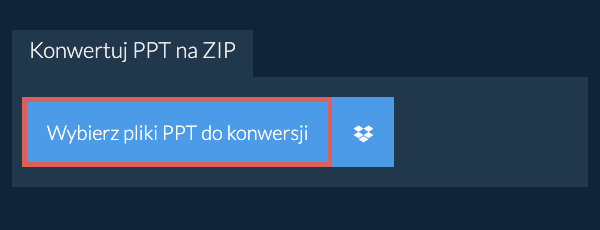 Konwertuj PPT na ZIP