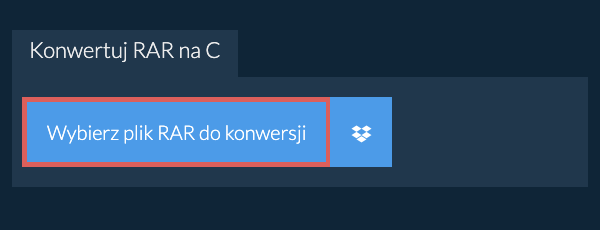 Konwertuj RAR na C