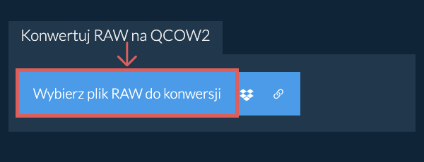 Konwertuj RAW na QCOW2