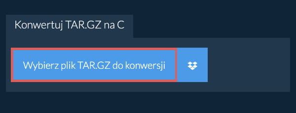 Konwertuj TAR.GZ na C
