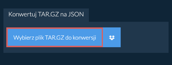 Konwertuj TAR.GZ na JSON