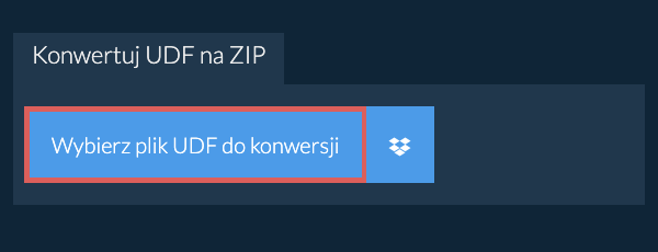 Konwertuj UDF na ZIP