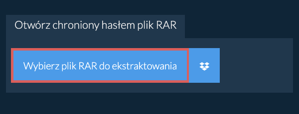 Otwórz chroniony hasłem plik RAR