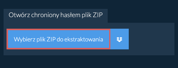 Otwórz chroniony hasłem plik ZIP