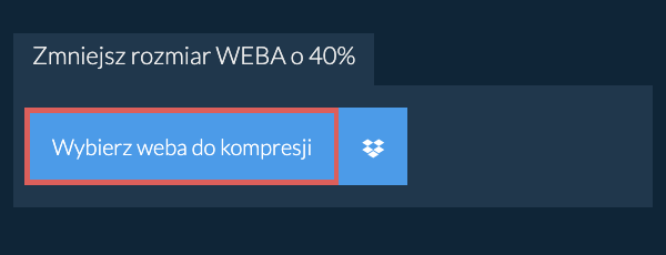 Zmniejsz rozmiar weba o 40%