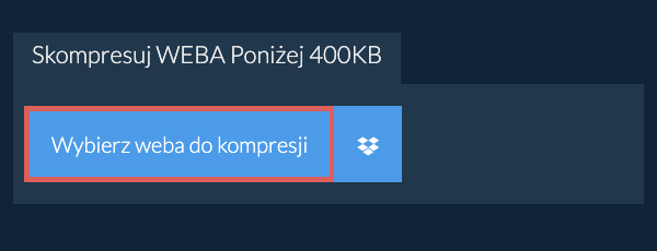Skompresuj weba Poniżej 400KB
