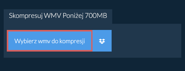 Skompresuj wmv Poniżej 700MB