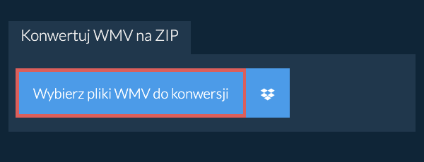 Konwertuj WMV na ZIP