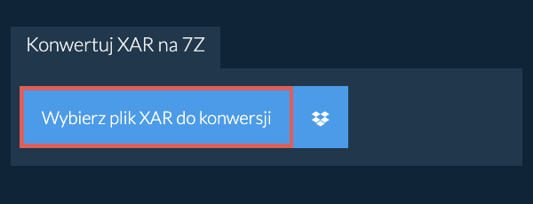 Konwertuj XAR na 7Z