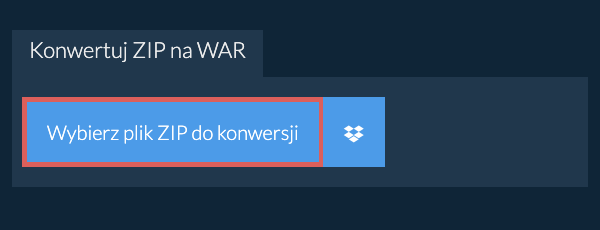 Konwertuj ZIP na WAR
