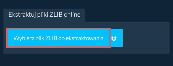 Ekstraktuj pliki ZLIB online