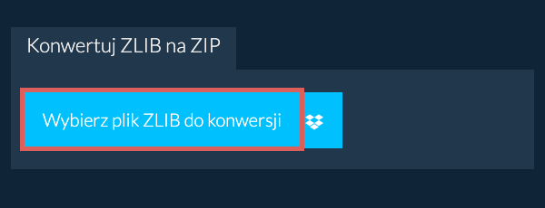 Konwertuj ZLIB na ZIP