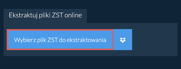 Ekstraktuj pliki ZST online