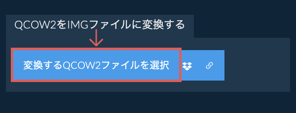 QCOW2をIMGファイルに変換する