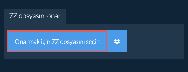 7Z dosyasını onar