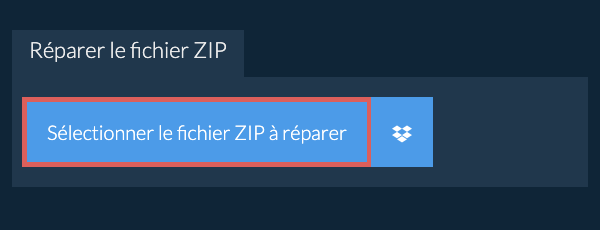 Réparer le fichier ZIP