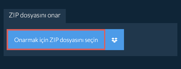 ZIP dosyasını onar
