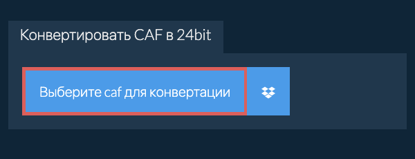Выберите caf для конвертации