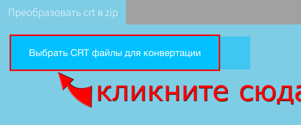 Преобразовать crt в zip