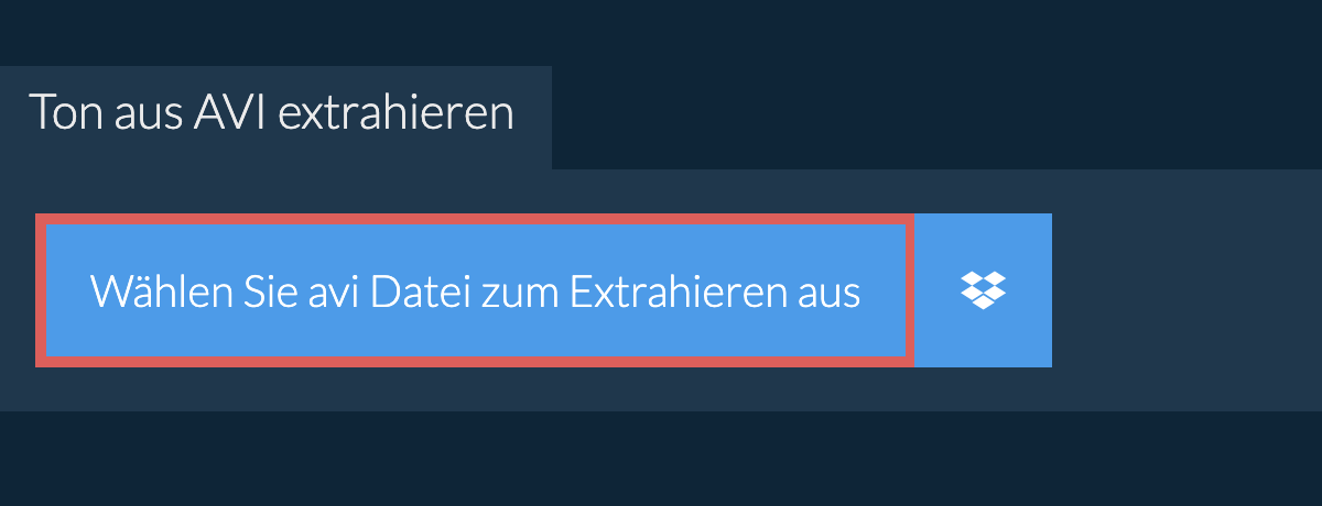 Ton aus avi extrahieren