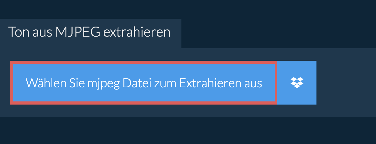 Ton aus mjpeg extrahieren