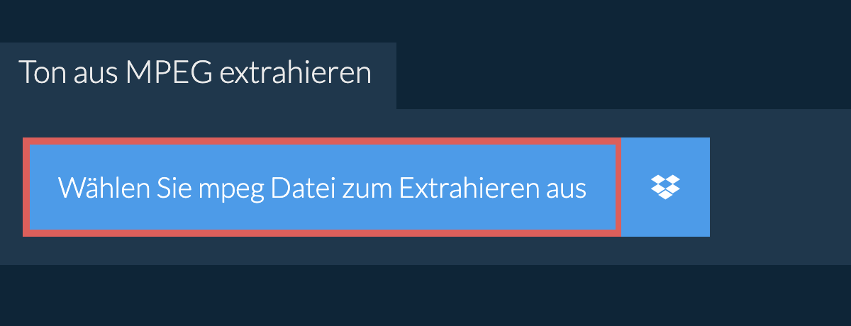 Ton aus mpeg extrahieren
