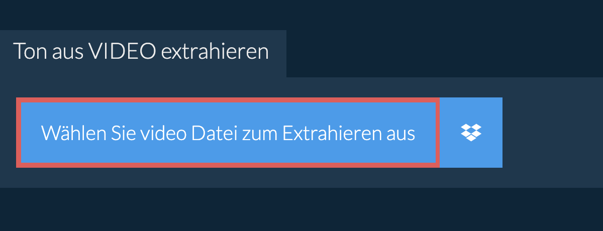 Ton aus video extrahieren