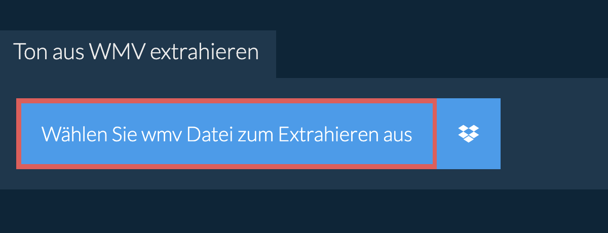 Ton aus wmv extrahieren