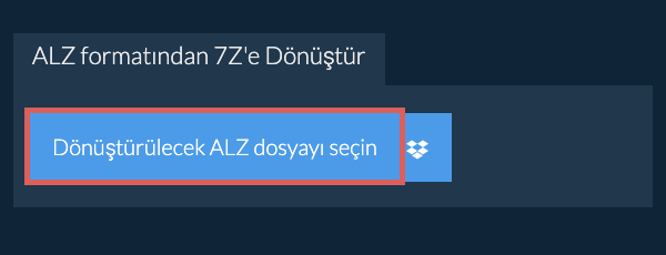 ALZ formatından 7Z'e Dönüştür