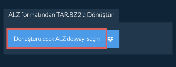 ALZ formatından TAR.BZ2'e Dönüştür