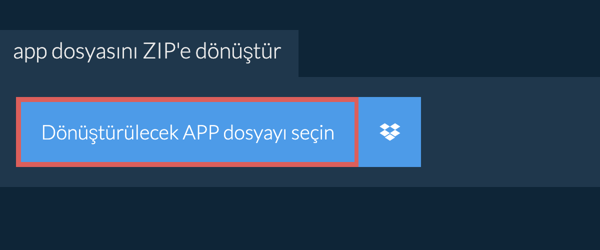 app dosyasını ZIP'e dönüştür