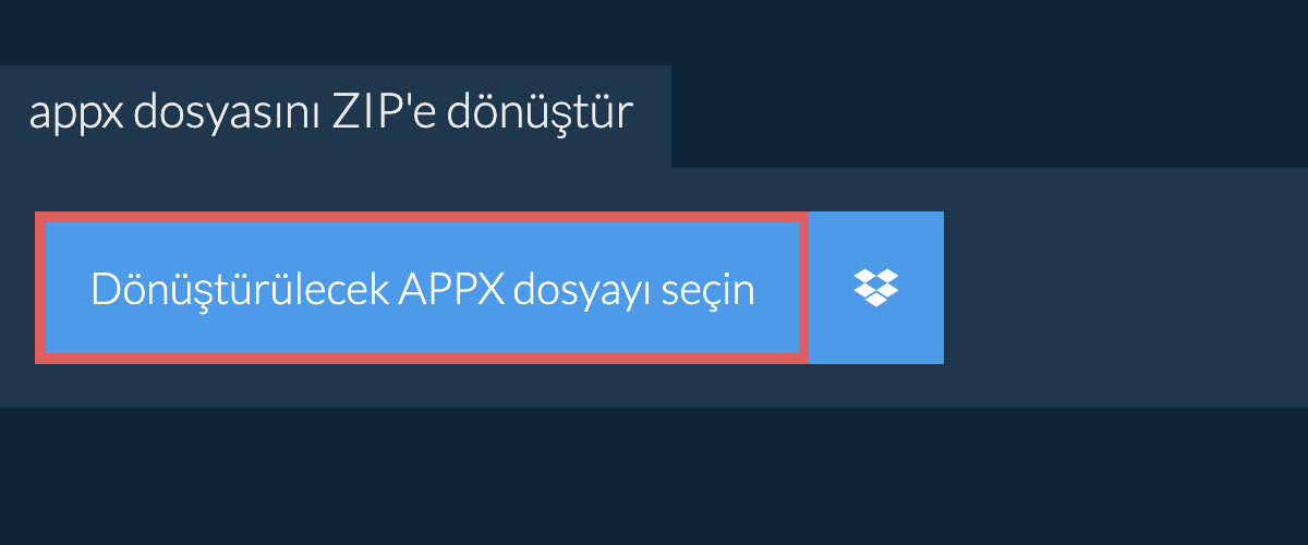 appx dosyasını ZIP'e dönüştür