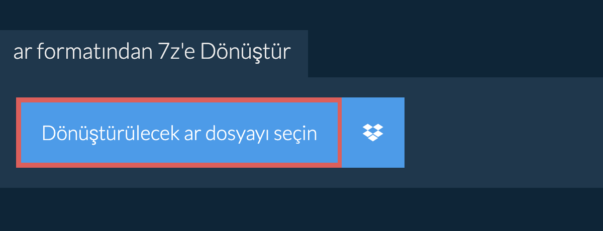 AR formatından 7Z'e Dönüştür