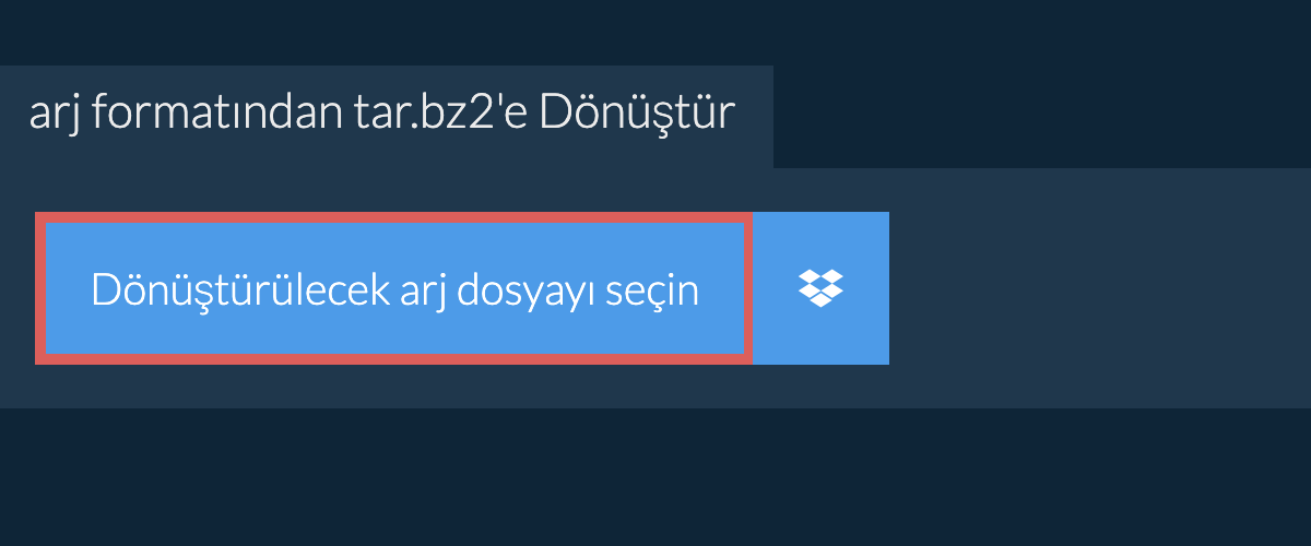 arj formatından tar.bz2'e Dönüştür