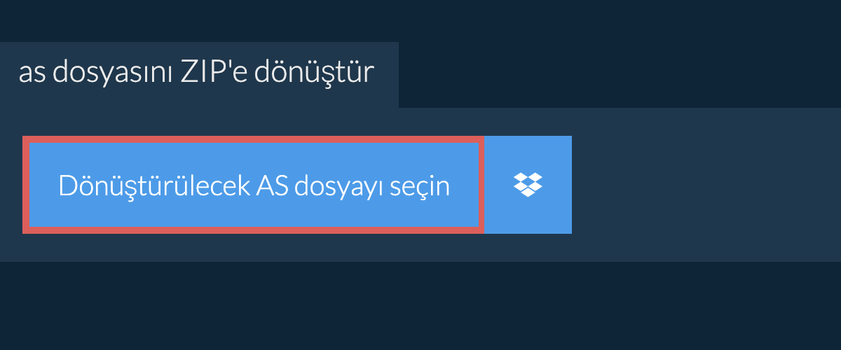 as dosyasını ZIP'e dönüştür