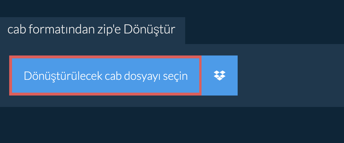 cab formatından zip'e Dönüştür